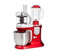 Innoliving Inn-721 Impastatrice con Frullatore e Robot da Cucina, Rosso 6.5 Litri, 1200 Watt - INN-721IS