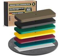 INNONEXT® Distanziatori | Blocchi per vetri | 24 x 100 mm Mix | Made in Germany | in set: 1, 2, 3, 4, 5, 6 mm | Piastre inferiori, distanziatori in plastica, distanziatori