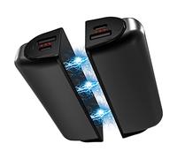 Innopaw, Confezione da 2 scaldamani ricaricabili, da 10000 mAh, magnetici, divisibili, elettrici, riutilizzabili, con caricabatterie portatile, 3 livelli di calore, per uso esterno in inverno