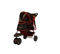 Innopet Pet Passeggino all Terrain, IPS-01 Trasportino, Colore: Rosso/Nero, Carrello, Rimorchio, Passeggino. Pieghevole Pet Buggy, Passeggino, Carrozzina per Cani e Gatti