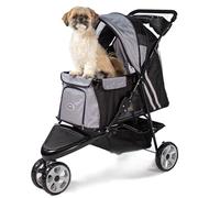 Innopet Pet Terrain IPS-01 Carrozzina per Cani e Gatti, Rosso/Nero