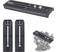 INNOREL 2 Pezzi QV160 Piastra scorrevole a sgancio rapido Compatibile con la testa del fluido video serie Manfrotto 501PL, piastra di montaggio della fotocamera Con viti da 1/4" e 3/8", larghezza 50mm