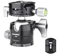 INNOREL G34 Testa a sfera per treppiede a basso profilo Doppia testa a sfera per telecamera panoramica con piastra a sgancio rapido Arca Swiss da 1/4" per monopiede, videocamera, carico massimo 16 kg