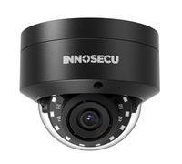 INNOSECU Telecamera IP PoE da 5 MP, telecamera a cupola di sicurezza IK10 a prova di vandalo, microfono integrato, obiettivo grandangolare da 2,8 mm 110°, visione notturna 100 piedi, rilevamento di