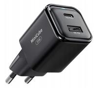 INNOSTYLE Caricabatterie USB C Cubo 35W Usb Tipo C GaN II, ricarica rapida, nero, alimentatore compatto per telefoni cellulari, ideale per i viaggi, USB-C per iPhone, Samsung, Xiaomi, iPad, Pixel