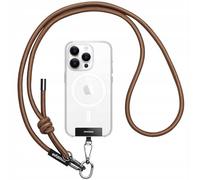 INNOSTYLE Cordino per telefono, inserto a tracolla, robusta catena universale per cellulare, cordino per tutti gli smartphone, protezione anticaduta, rimovibile regolabile, marrone 8 mm