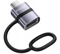 Innostyle FlexiLink Adattatore USB C a USB 3.0 OTG 5 Gbps 3 A Ricarica Plug and Play Compatto Cordino in Alluminio da 3 cm Compatibile con Smartphone Laptop Tastiera Mouse Unità USB OTG