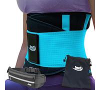 InnoTi Fascia Lombare Supporto Schiena per Uomo e Donna - Cintura Lombare di Sostegno per Sport, Palestra e Lavoro - Previene Lesioni e Dolori alla Schiena (Blu, XXL (107 a 123 cm))