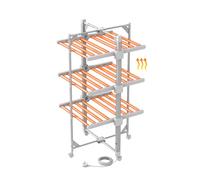 Innotic Stendino Elettrico Asciugabiancheria 230W, 24 Aste Riscaldanti | Stendibiancheria a Torre Riscaldato Richiudibile con Ruote, Stendino Verticale Salvaspazio Elettrica, Struttura compatta