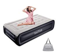 InnoTruth Materasso ad aria sollevata con pompa integrata, materasso gonfiabile sollevato da 18 pollici con borsa per il trasporto per casa e campeggio, letto gonfiabile singolo, colore nero