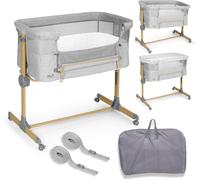 ms Minicla per letto Sleepy - Culla per letto regolabile multi-altezza, reclinabile, paramenti in stile Elephant e zanzariera di serie