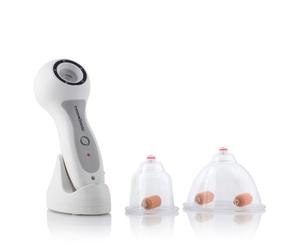 Innovagoods Aparato Anticelulitico de Vacumterapia Pro - Intensidad Regulable - Recargable por USB - Incluye Rodillos de Succion - Uso Diario 5 a 10 Minutos - Color Blanco Gris