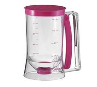 InnovaGoods - Dispenser per Dolci 900ml, Design Ergonomico Antigoccia, Include Ricettario, ABS Trasparente/Rosa, 17 x 18,5 x 11 cm, Plastica