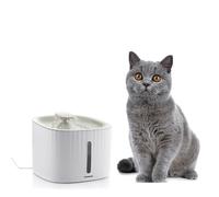 Innovagoods Drinkatt Fuente USB para Mascotas - Capacidad 3L - Silenciosa - Filtros Reutilizables - 3 Modos de Flujo - Indicador Nivel - Facil Limpieza - 19x15x19cm - Color Blanco y Gris