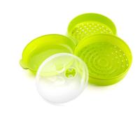 Innovagoods Fresh Double Microwave Steamer - Doppio scomparto - Valvola vapore - Materiale resistente - Facile da pulire - Verde lime