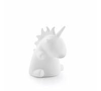 InnovaGoods - Lampada LED Unicorno Multicolor, Sicura per Bambini, Ideale come Luce Antibui Notturna, Non si Surriscalda, RGB LED, Bianco, Gomma, Unitalla
