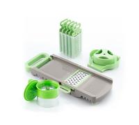 InnovaGoods Mandolina da cucina manuale + Mandolina grattugia pieghevole 6 in 1, grattugia e taglia tutti i tipi di alimenti in modo rapido, spiralizzatore di verdure, ideale per zucchine, patate