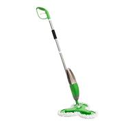 InnovaGoods - Mocio Triplo con Nebulizzatore, Pulizia Efficiente, 360 Gradi Testa Girevole, Design Ergonomico, Bianco E Verde, Unitalla, in Plastica