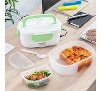 InnovaGoods - Portavivande Elettrico Modello Ofunch, 40W, 1.05L, Riscalda e Mantiene Caldo il Cibo, Design Innovativo, Vassoio Estraibile, Verde, Rosso, Polipropilene, Piccolo