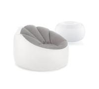 InnovaGoods® Pouf gonfiabile esterno + poltrona con LED multicolore, impermeabile, con toppa di riparazione e telecomando, divano ideale per campeggio, piscina, interni e giardino
