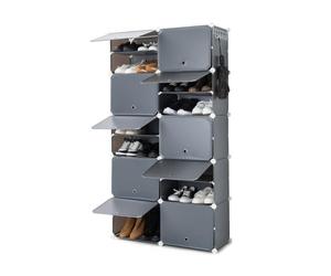 InnovaGoods Scarpiera Modulare Portatile Grigio