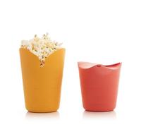 InnovaGoods - Set 2 Contenitori Pop-Corn Silicone Pieghevoli, Cucina Veloce Senza Grassi, Misurino Integrato, Adatti Microonde e Lavastoviglie, Multicolore, Silicone