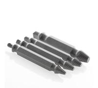 InnovaGoods - Set 4 Punzoni per Estrazione Viti Danneggiate, Acciaio Temprato 60HRC, Adatti a Qualsiasi Trapano, Estrazione Sicura, Nero, Lega di Acciaio