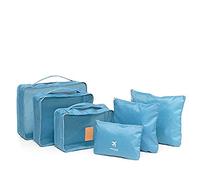 InnovaGoods - Set 6 Sacchetti Organizzatori per Valigia, Poliestere Blu, Elegante e Pratico