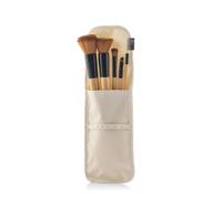 InnovaGoods® Set di pennelli per trucco in legno con custodia per il trasporto, Miset 5 pezzi. per le donne
