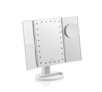 InnovaGoods® Specchio ingranditore con LED 4 in 1 Ledflect, perfetto per il trucco, la cura della pelle e altre attività, luce LED e design compatto, ideale per casa, viaggi.