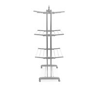 InnovaGoods® Stendibiancheria verticale pieghevole con ruote Folver 24 barre, asciuga i vestiti in modo comodo e pratico, con 24 barre, design pieghevole e con ruote, ideale per la casa.