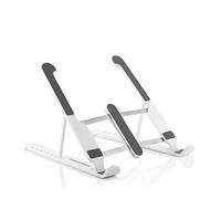 InnovaGoods - Supporto Laptop Regolabile e Pieghevole Flappot, Antiscivolo, Ergonomico, Multiposizione, Dissipazione Calore, Adatto a Dispositivi 10-17'', Nero, 6,5 x 2 x 26,5 cm, Lega di Acciaio
