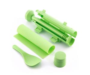 Innovagoods Suzooka Set da Sushi da 3 Pezzi - Senza BPA - Include Tappetino - Facile da Pulire - Include Ricettario - Verde