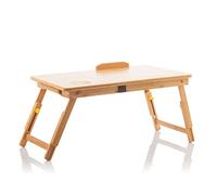 InnovaGoods Tavolino pieghevole ausiliario in bambù Lapwood, legno, 34 x 8 x 54 cm