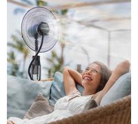 InnovaGoods | Ventilatore nebulizzatore a piantana BRISSQA | Nero