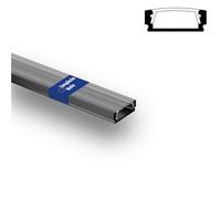 INNOVATE Profilo alluminio per strisce LED I MINI 12 [2000mm x 17mm x 7mm] LED striscia Canalina alluminio Illuminazione per interni Cucina Camera da letto (Nero - Trasparente, 1)