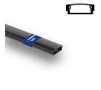 INNOVATE Profilo alluminio per strisce LED I MINI 12 [2000mm x 17mm x 7mm] LED striscia Canalina alluminio Illuminazione per interni Cucina Camera da letto (Nero - Nero, 1)