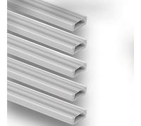 INNOVATE Profilo alluminio per strisce LED I MINI 12 [2000mm x 17mm x 7mm] LED striscia Canalina alluminio Illuminazione per interni Cucina Camera da letto (Bianco - Trasparente, Set 5)