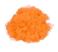 Innovativa parrucca colorata da festa per adulti - Divertente copricapo di Halloween per circo, troupe ed eventi calcistici (Orange)