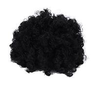 Innovativa parrucca colorata da festa per adulti - Divertente copricapo di Halloween per circo, troupe ed eventi calcistici (Black)