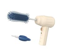Innovativa spazzola elettrica per biberon con manico ergonomico in silicone portatile per la pulizia dei capezzoli strumento di pulizia detergente per bottiglie in silicone