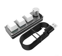 Innovativa tastiera compatta a 3 tasti di programmazione con quadrante di controllo regolabile ed effetti di illuminazione RGB dinamici (tasto nero 3)