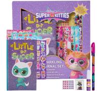 Innovative Designs Disney Junior Super Kitties Sparkle Journal Set per bambini, kit diario con adesivi e gemme