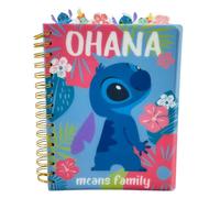 Innovative Designs Disney Stitch Tab Journal Notebook Ohana Spiral Bound 144 pagine a righe 8 x 7 pollici Blu