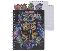 Innovative Designs Harry Potter Hogwarts Tab Journal Notebook Spiral Bound 96 Lined Pages 8 x 7 inches Black