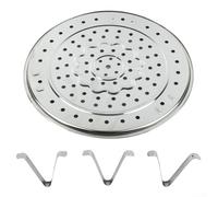 Innovativo accessorio per cottura a vapore in acciaio inox di forma rotonda, migliora la ritenzione del sapore (30 cm)