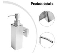 Innovativo Dispenser di Sapone Manuale Design Quadrato in Acciaio