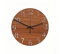 Innovativo orologio da parete in legno da 30,5 cm, realizzato per silenzio e stile in qualsiasi ambiente (rotondo A)