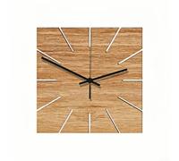Innovativo orologio da parete in legno da 30,5 cm, realizzato per silenzio e stile in qualsiasi ambiente (quadrato)