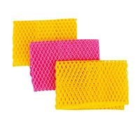 Innovativo panno per lavare i piatti 27,9 x 27,9 cm, 100% inodore, asciugatura rapida, dimentica i cattivi odori delle spugne, confezione da 3 pezzi giallo / rosa / giallo o rosa / giallo / rosa
